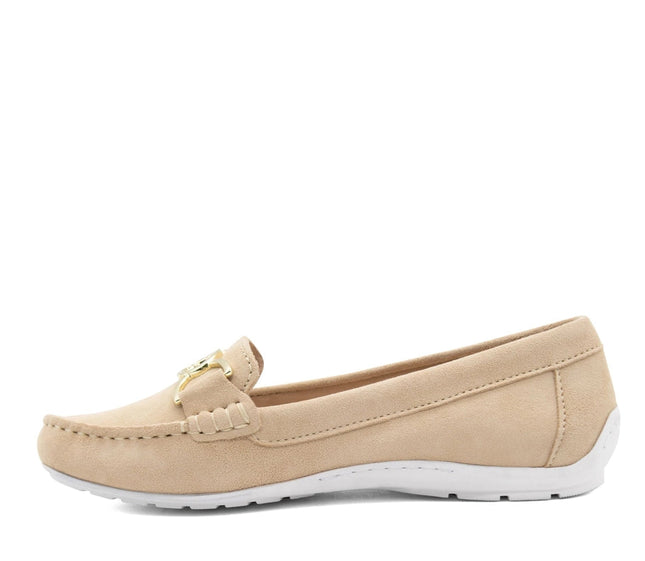 Belle Leather Loafers Beige