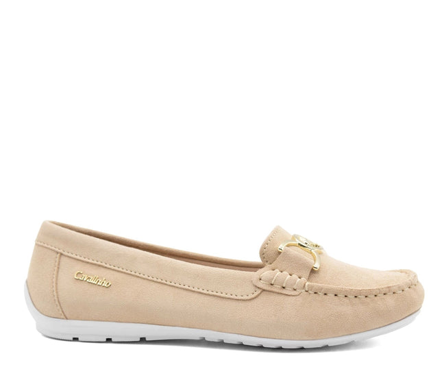 Belle Leather Loafers Beige