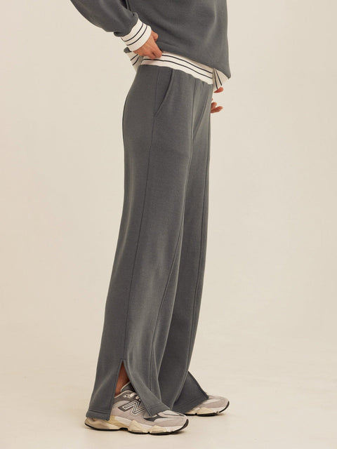 Bellona Triblend Fleece Collegiate Wide Leg Pant