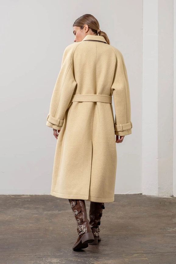 Belted Duster Overcoat-Coat-Moon River-XS-LIGHT YELLOW-Urbanheer