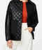 Bernardo Faux Leather Quilted Shirt Jacket-Jacket-Bernardo-XS-Black-Urbanheer