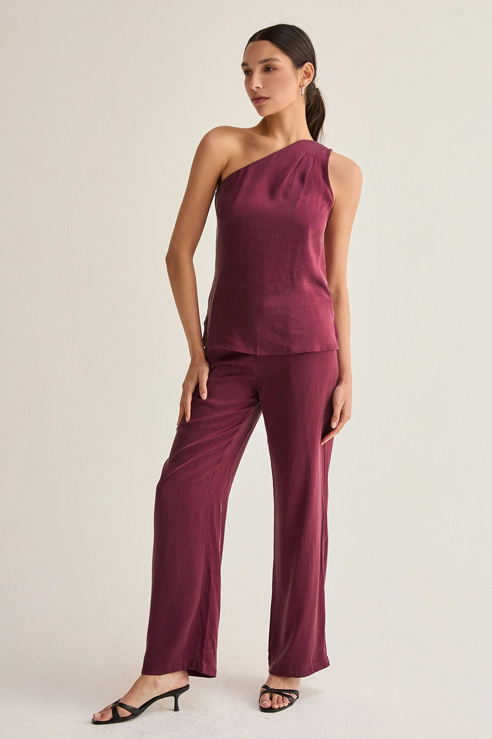 Bethany Straight-Leg Cupro Trousers