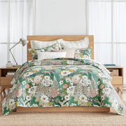 Bettina Floral Quilt Set-Set-Levtex Home-Twin/Twin XL-Green-Urbanheer