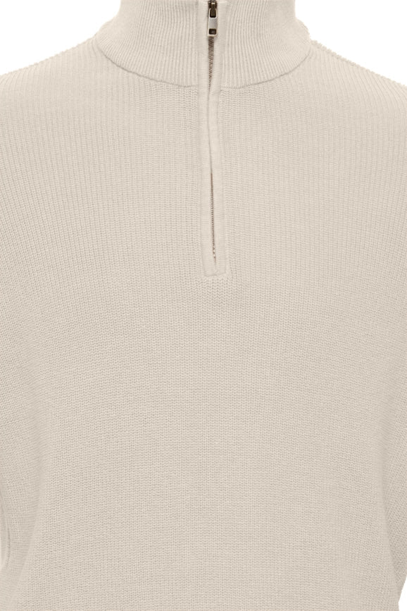 Bhcodford Halfzip Knit Noos Oyster Gray-Sweater-Blend-S-Oyster Gray-Urbanheer