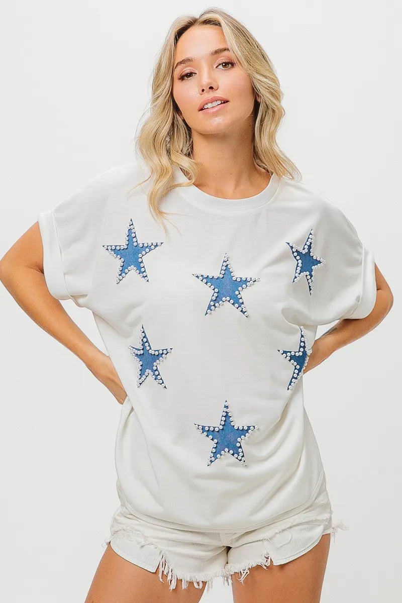 BiBi Fourth Of July Terry T-Shirt-BiBi-OFF WHITE-S-Urbanheer