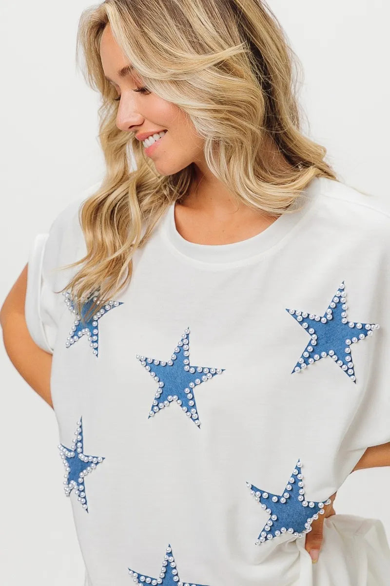 BiBi Fourth Of July Terry T-Shirt-BiBi-OFF WHITE-S-Urbanheer