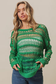 Bibi Long Sleeve Knit Cover Up-Street 360-Jade-S-Urbanheer