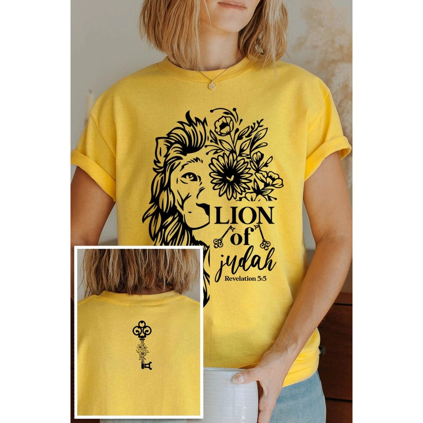 Bible Verse Front Back Graphic Heavyweight T Shirt-T-Shirt-Pink Irene Wholesale-1x-Daisy-Urbanheer