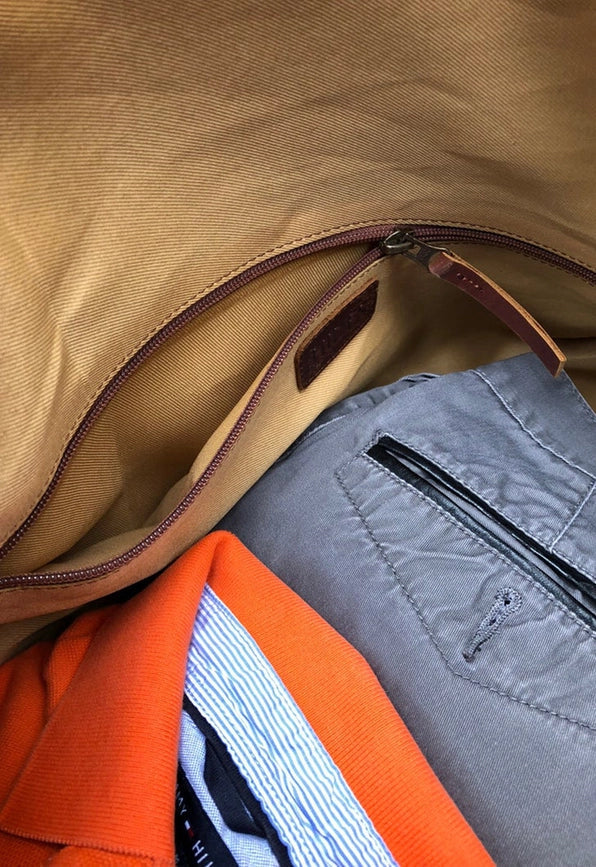 Big Mouth 40L Leather Duffle - Airline Friendly Travel Bag Saddle Brown-Bags-Hides-20" x 11" x 11" | 50.8 cm x 27.9 cm x 27.9 cm-Saddle Brown-Urbanheer