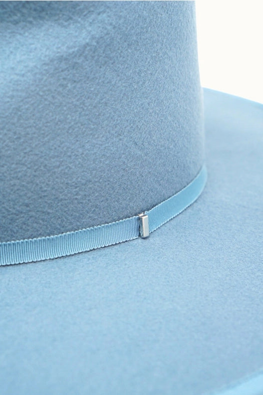 Billie - 100% Wool Felt Rancher, Satin Lined, Powder Blue-Hats-Olive & Pique-circumference of 58/59cm-Urbanheer