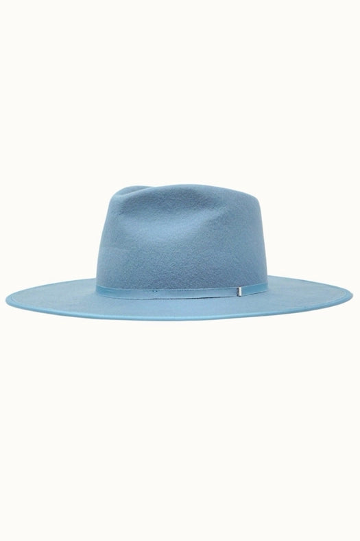 Billie - 100% Wool Felt Rancher, Satin Lined, Powder Blue-Hats-Olive & Pique-circumference of 58/59cm-Urbanheer