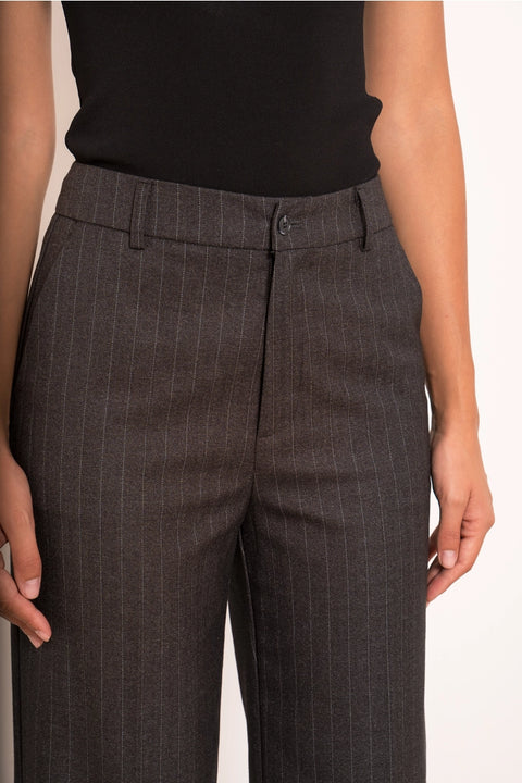 Billie Striped Straight-Leg Trousers