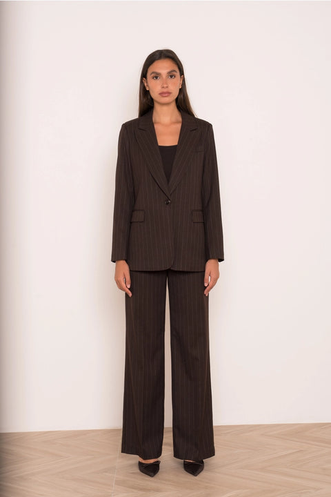 Billie Striped Straight-Leg Trousers