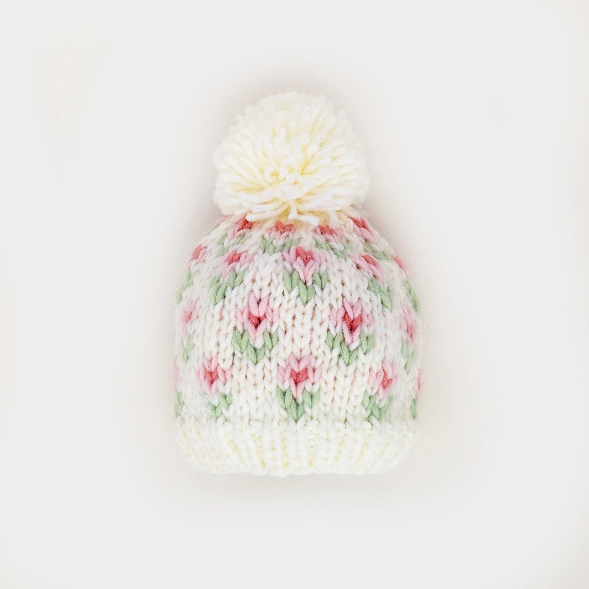 Bitty Blooms White Beanie Hat Baby & Kids