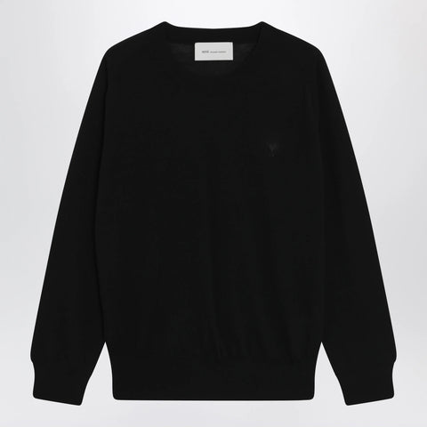 Black Ami de Coeur wool sweater by Ami Paris