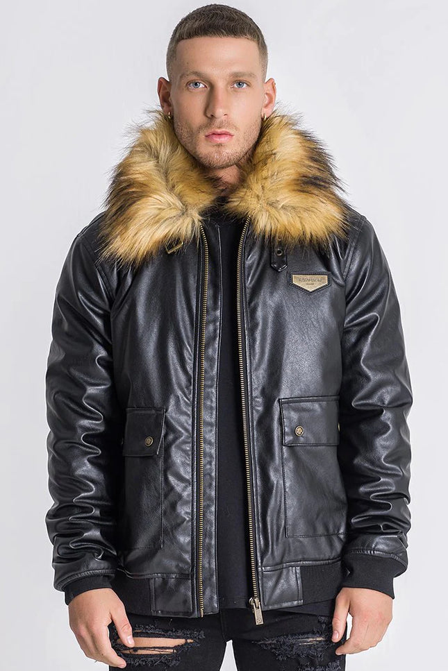 GK Lux Black Aviator Jacket-Clothing - Men-Gianni Kavanagh-Urbanheer