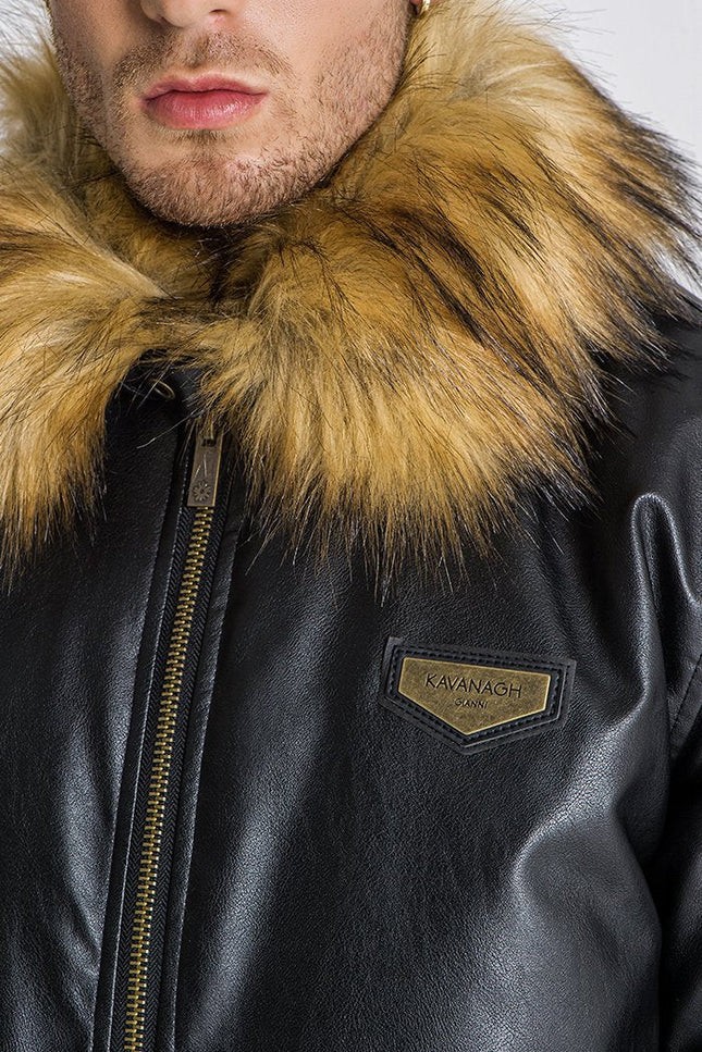 GK Lux Black Aviator Jacket-Clothing - Men-Gianni Kavanagh-Urbanheer