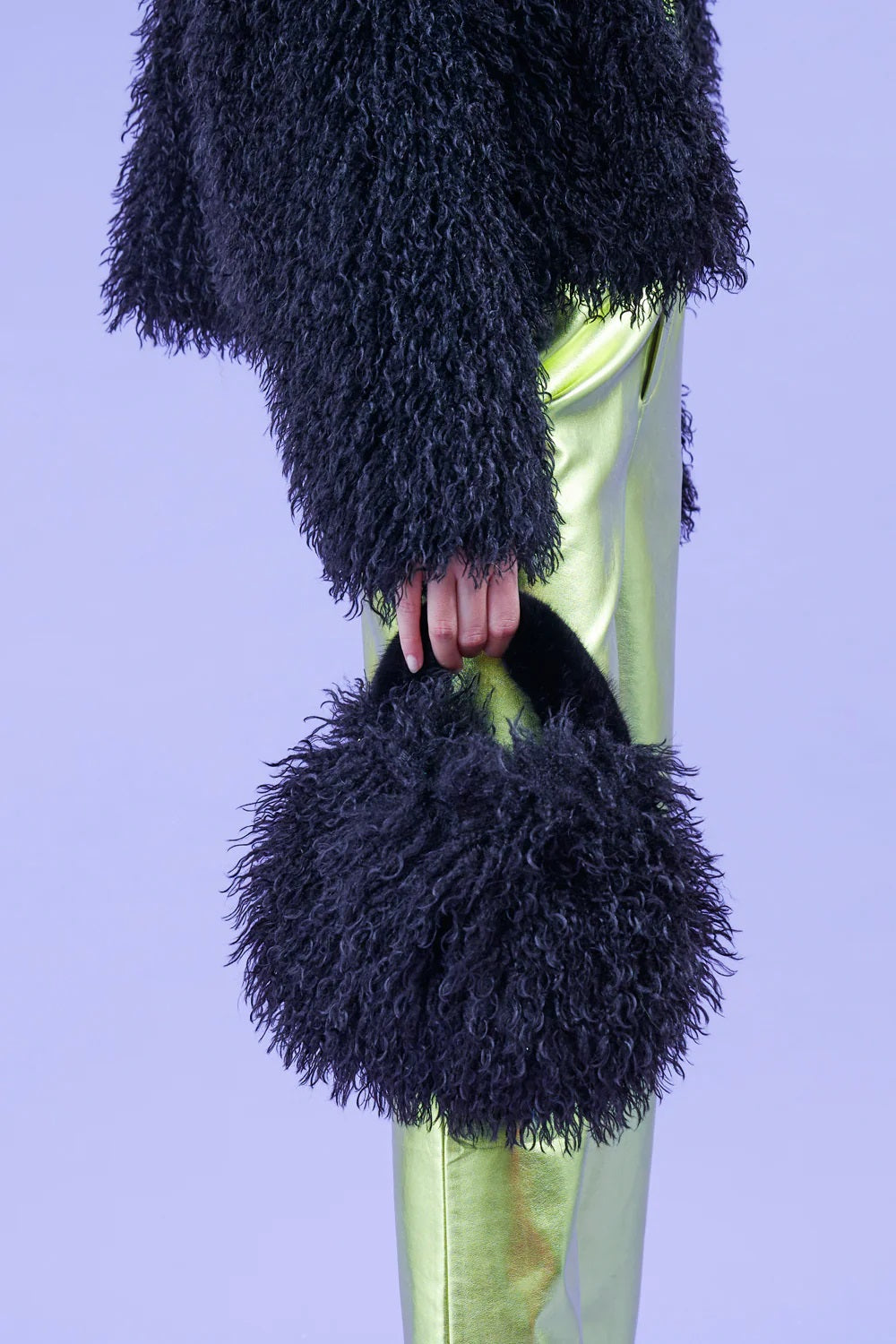Black Bamboo Lyocell Faux Fur Bag-Bags-Buy Me Fur Ltd-One Size-Black-Bamboo-Urbanheer