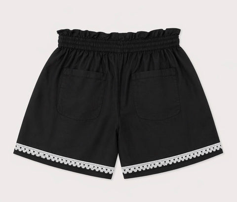 Black Breathable Cotton Shorts