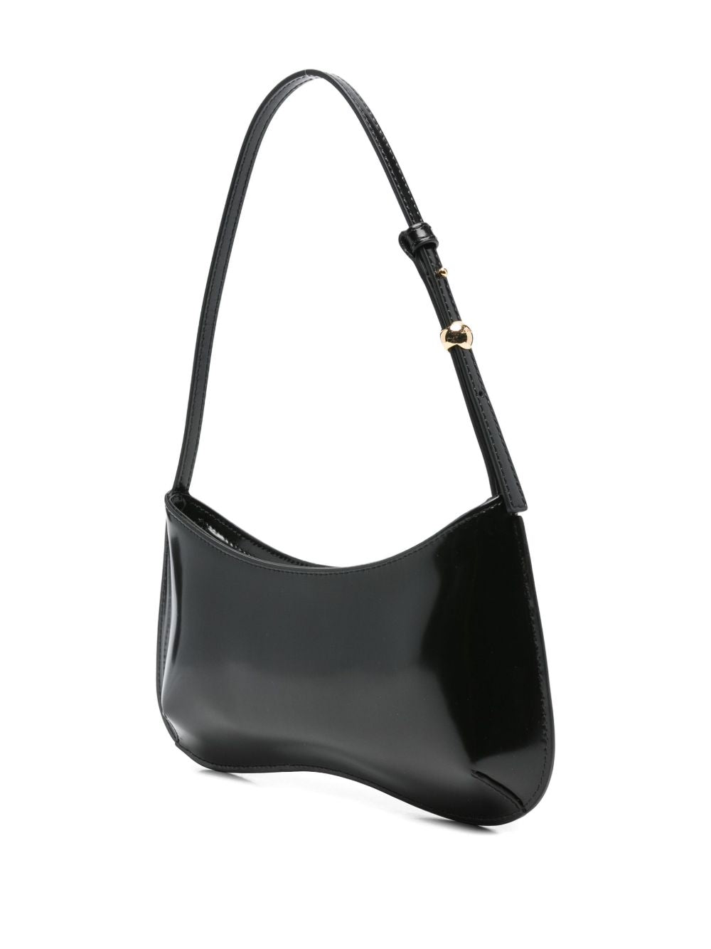 Black Calf Leather Shoulder Bag for Everyday Use