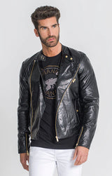 GK Lux All Season Black Carats Biker Jacket