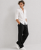 Black Cotton & Linen – Easy Fit, Bahama Pants