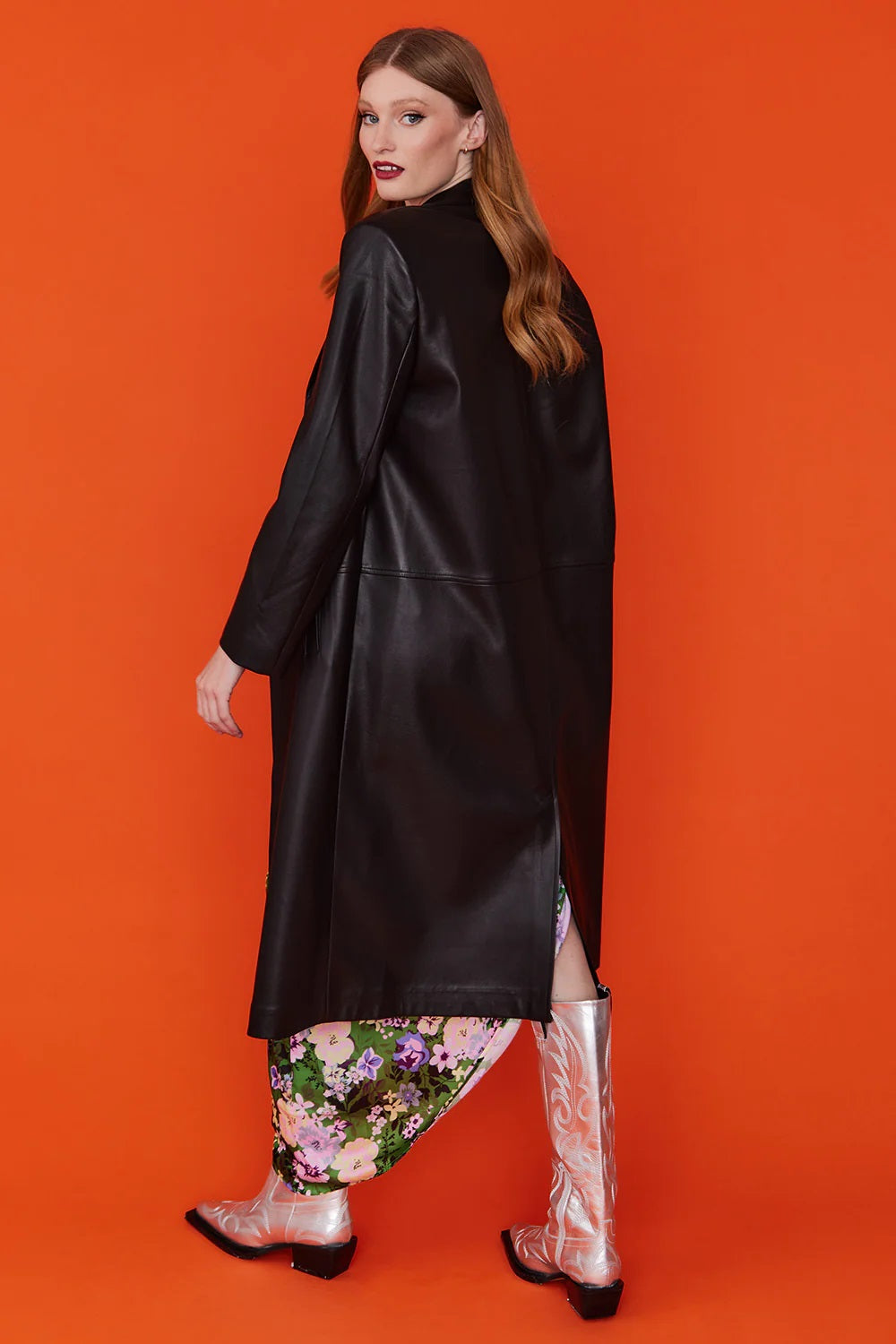 Black Eco Leather Trench Coat-Faux Leather Coats-Buy Me Fur Ltd-One Size-Black-Faux Leather-Urbanheer