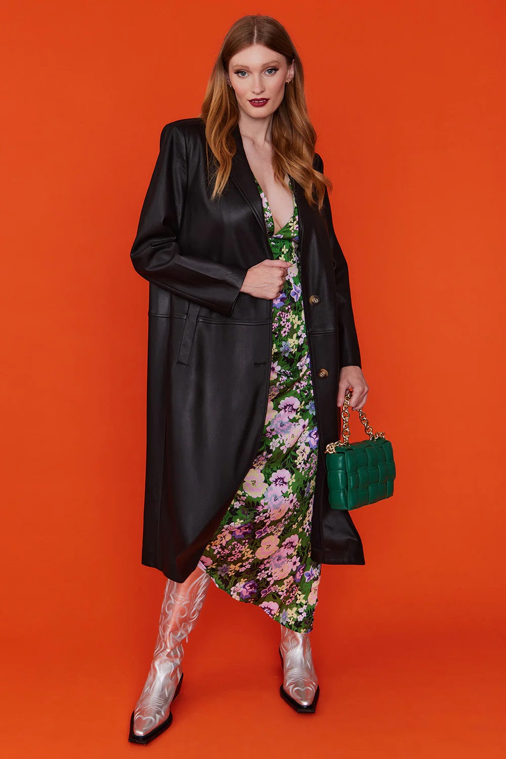 Black Eco Leather Trench Coat-Faux Leather Coats-Buy Me Fur Ltd-One Size-Black-Faux Leather-Urbanheer