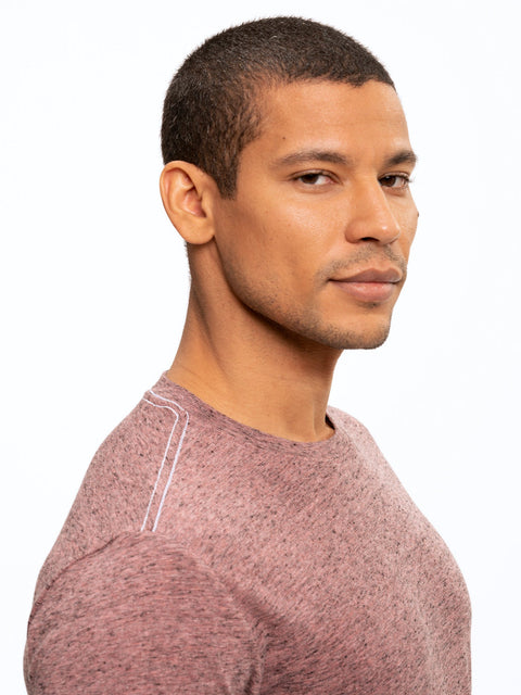 Black Fleck Triblend Long Sleeve Crew