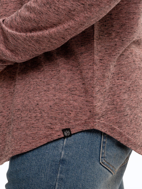 Black Fleck Triblend Long Sleeve Crew