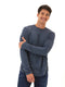 Black Fleck Triblend Long Sleeve Crew