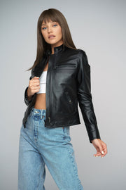 Black Genuine Lambskin Jacket-Leather Jackets-Buy Me Fur Ltd-Black-XS-Genuine Lambskin Leather-Urbanheer