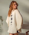 Black &Gold Moon Phases Muslin Kimono Robe / Poncho-Kimono-Moa-L:29" inch-74cm W:39" inch-100cm-Beige-Urbanheer