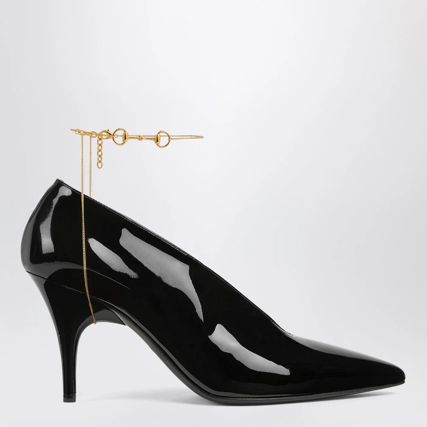 Black Gucci 97 heeled mules