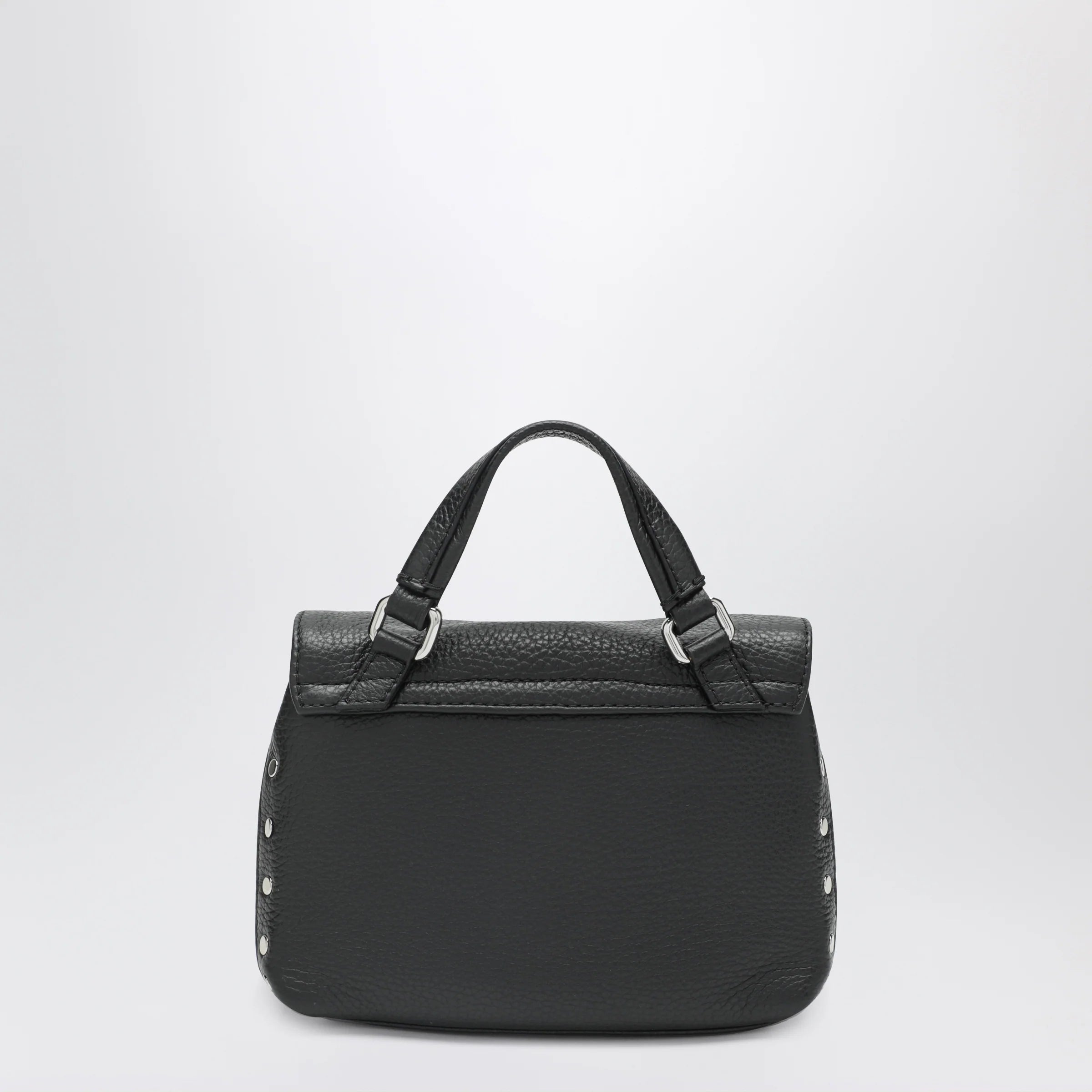 Black Hammered Leather Baby Handbag for Everyday Use