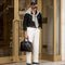 Black Leather Briefcase Laptop Bag - Orlando-Tote Bag-Time Resistance-Black-Urbanheer