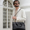 Black Leather Briefcase Laptop Bag - Orlando-Tote Bag-Time Resistance-Black-Urbanheer