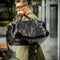 Black Leather Duffel Bag, Travel Bag - Wise Children-Duffel Bag-Time Resistance-Black-Urbanheer
