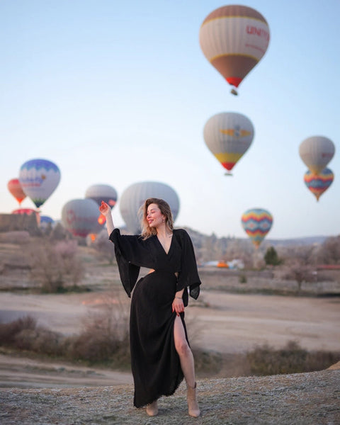Black Maxi Cotton Dress-Dress-Moa-BLACK-Urbanheer