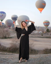 Black Maxi Cotton Dress-Dress-Moa-BLACK-Urbanheer