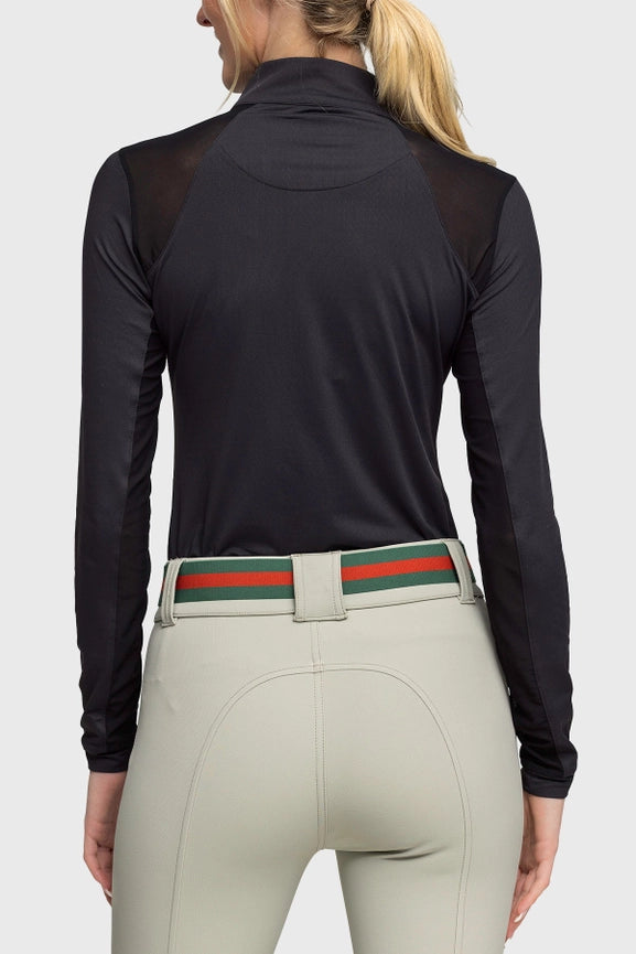 Black Mesh Shoulder Long Sleeve Sun Shirt-Shirt-Kastel Denmark-XXS-Urbanheer