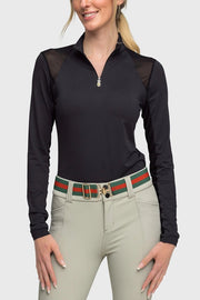 Black Mesh Shoulder Long Sleeve Sun Shirt-Shirt-Kastel Denmark-XXS-Urbanheer