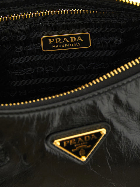 Black Mini Prada Re-edition Shoulder Bag