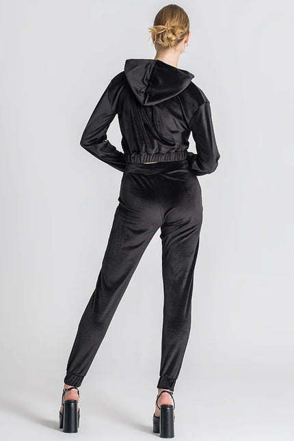 Black Montecarlo Cropped Hoodie-Clothing - Women-Gianni Kavanagh-Urbanheer