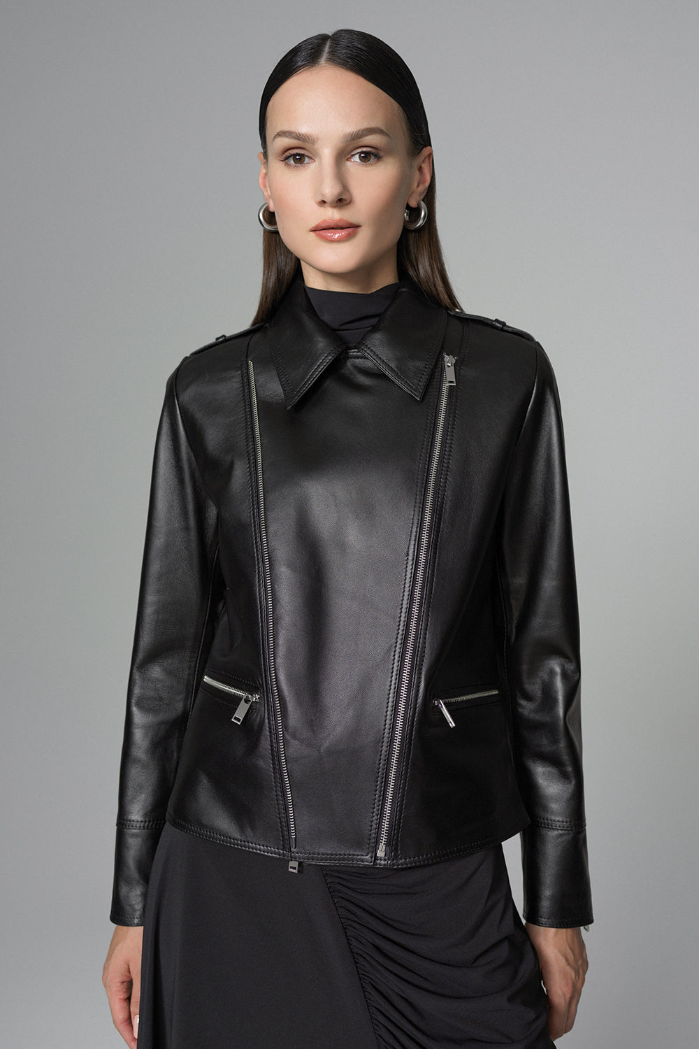 Black Natural Leather﻿ Jacket-Leather Jackets-Buy Me Fur Ltd-Black-XS-Genuine Leather-Urbanheer