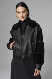 Black Oversized Shearling Leather Jacket-Leather Jackets-Buy Me Fur Ltd-Black-XS-Shearling-Urbanheer