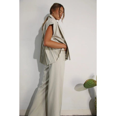 Black Pleated Jacket and Pants Set-Set-Mulla-S-MISTY DAWN-Urbanheer