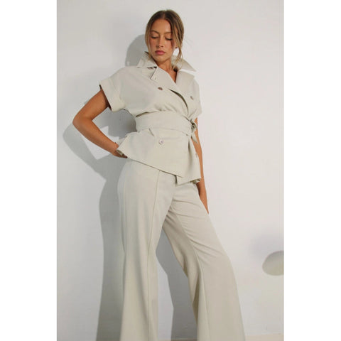 Black Pleated Jacket and Pants Set-Set-Mulla-S-MISTY DAWN-Urbanheer