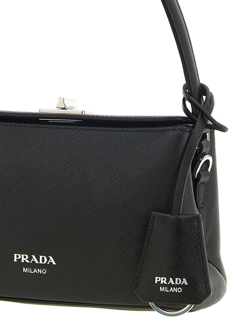 Black Prada Midi Handbag