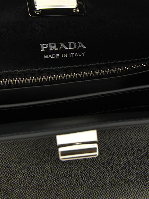 Black Prada Midi Handbag